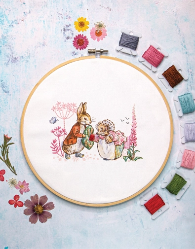 Benjamin Bunny & Mrs Tiggy Winkle Cross Stitch Embroidery Kit Issue 0